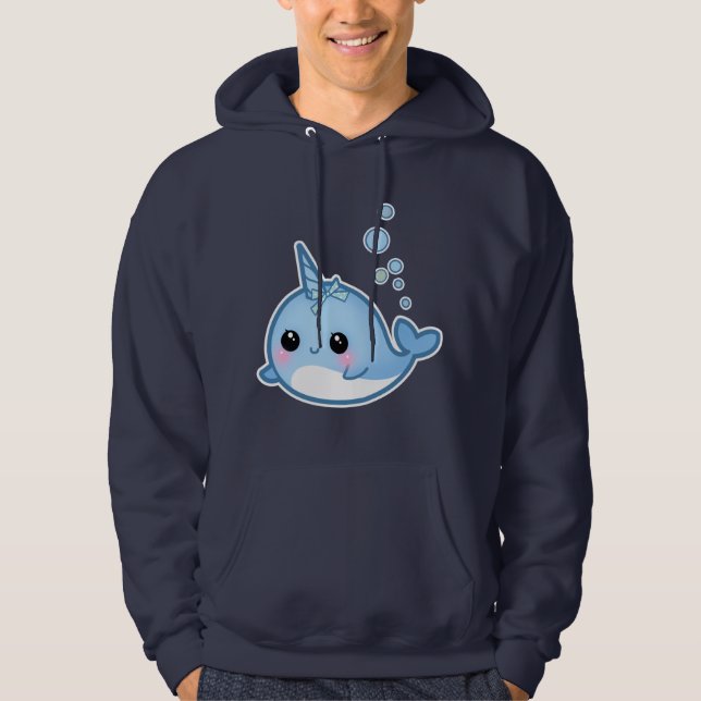 Cute baby narwhal hoodie (Front)