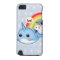 Cute baby narwhal with rainbow and kawaii clouds