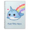 Cute baby narwhal with rainbow - Personalised