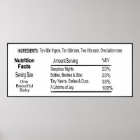 cute baby Nutrition facts 