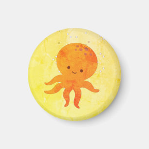 Cute Baby Octopus Cartoon Magnet