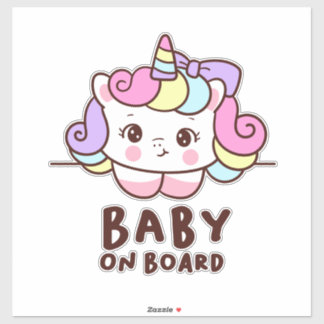 Cute Baby on Board Unicorn