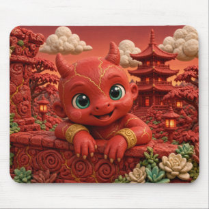 Cute Baby Oni, Mythical Mouse Mat