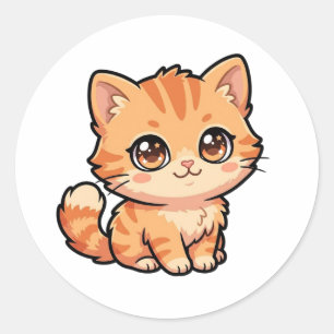 Cute Baby Orange Tabby Kitten Classic Sticker