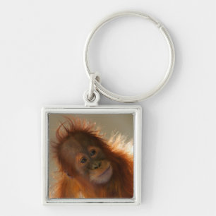 Cute Baby Orangutan Key Ring
