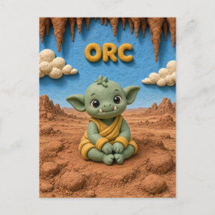 Cute Baby Orc, Mythical Postcard