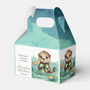 Cute Baby Otter Gender Neutral Baby Shower Favour Box