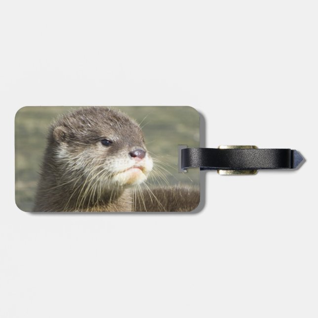Cute Baby Otter Luggage Tag (Back Horizontal)