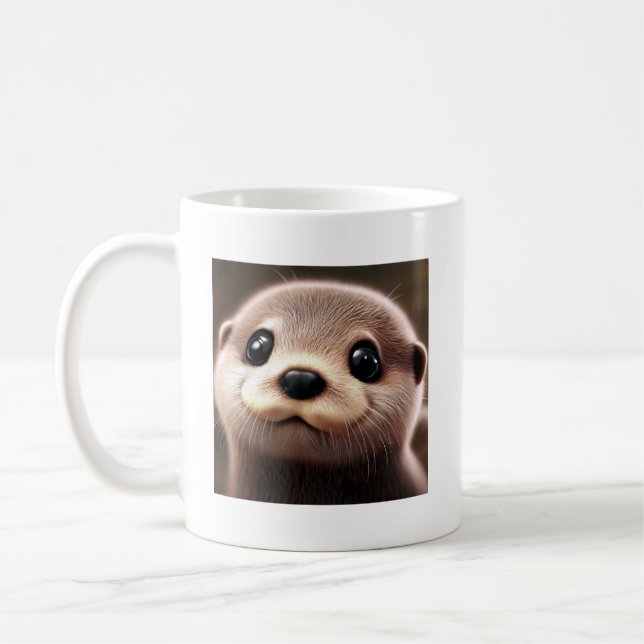 Cute Baby Otter Mug - Cute Animal Mugs (Left)
