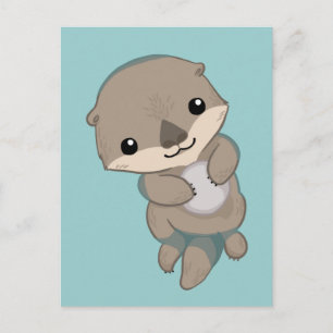 Cute Baby Otter Pup Postcard