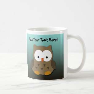 Cute Baby Owl Personalised Coffee Mug