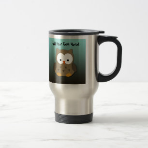 Cute Baby Owl Personalised Travel Mug