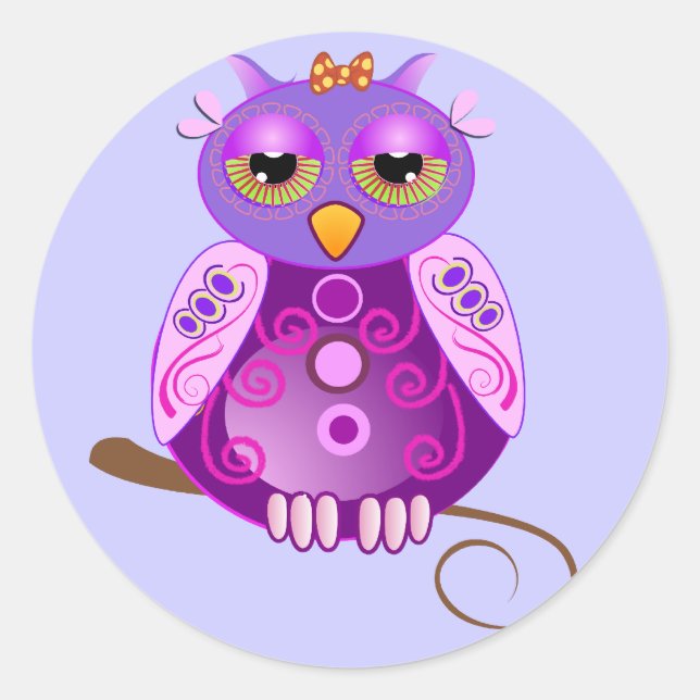Cute baby owl sticker (Front)