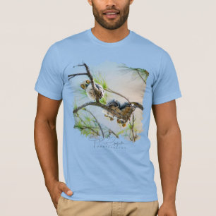 Cute Baby Owls - Great Horned Owls Photography T-Shirt