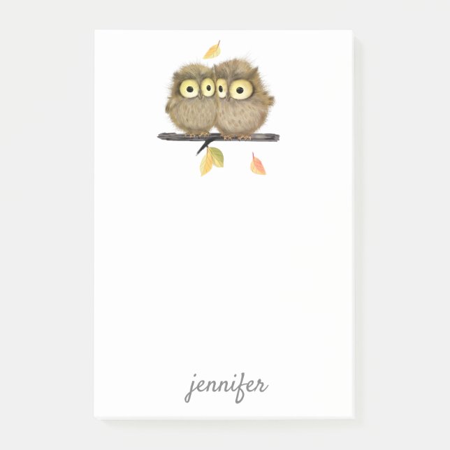 Cute Baby Owls Post it Notes (Front)