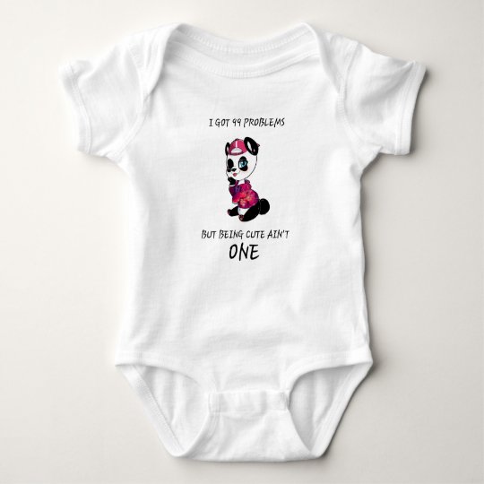 Cute Baby Panda Baby Bodysuit