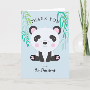 Cute Baby Panda Baby Shower Thank You Card