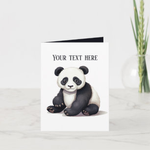 Cute baby Panda Bear add text any purpose Card
