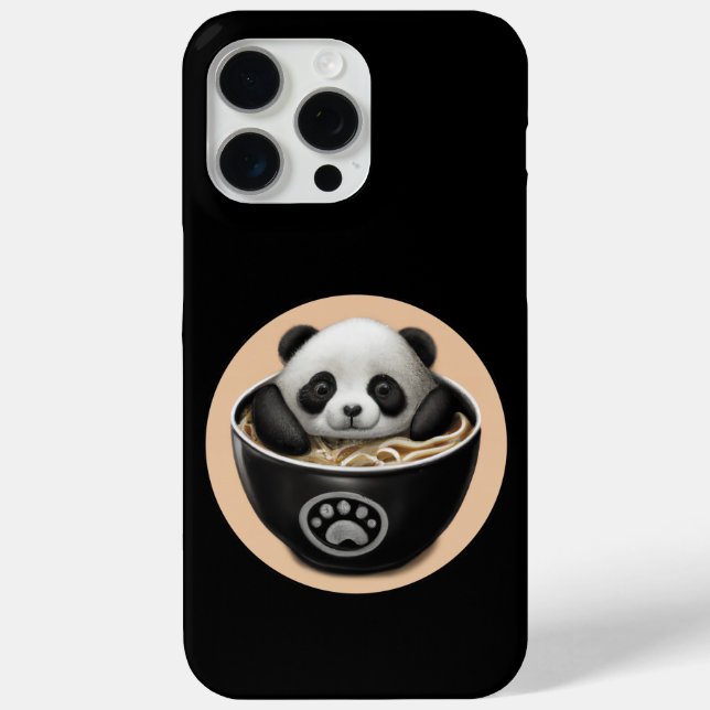 Cute Baby Panda Bear Bathing In A Bowl Of Ramen Case-Mate iPhone Case (Back)