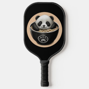 Cute Baby Panda Bear Bathing In A Bowl Of Ramen Pickleball Paddle