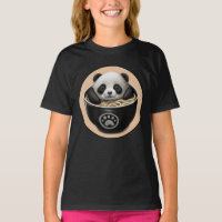 Cute Baby Panda Bear Bathing In A Bowl Of Ramen