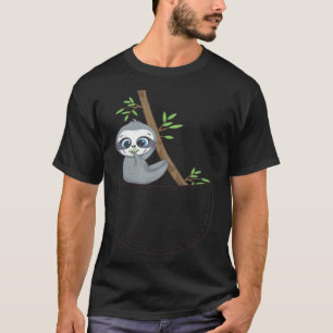 Cute Baby Panda Bear In Pocket Outfit For Cool Pan T-Shirt