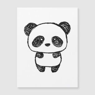 Cute Baby Panda Drawn in Charcoal - Amanda Roos