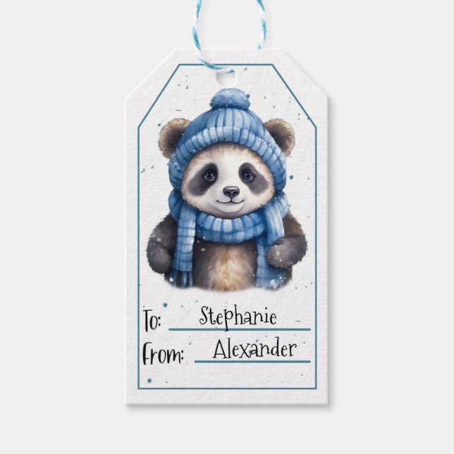 Cute Baby Panda Gift Tags (Front)