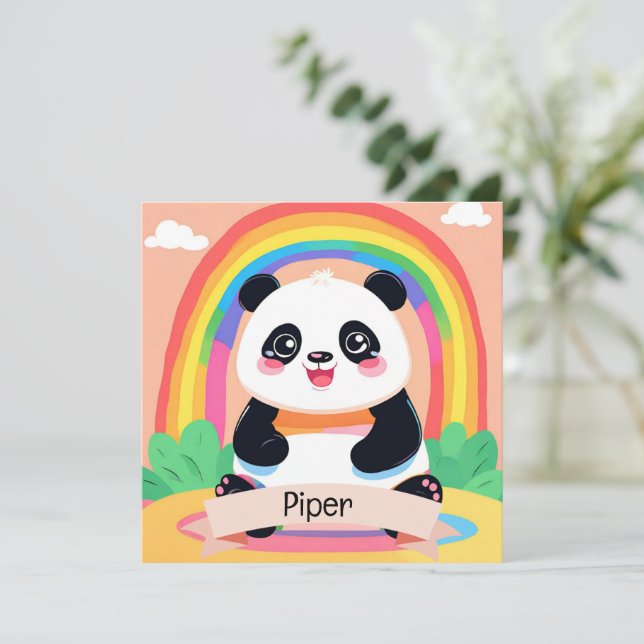 Cute Baby Panda Rainbow (Standing Front)