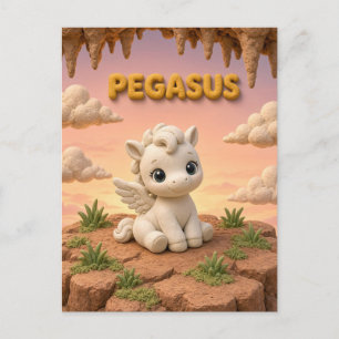 Cute Baby Pegasus, Mythical Postcard