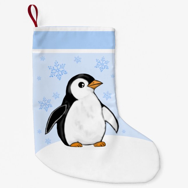 Cute Baby Penguin Christmas Stocking (Front)