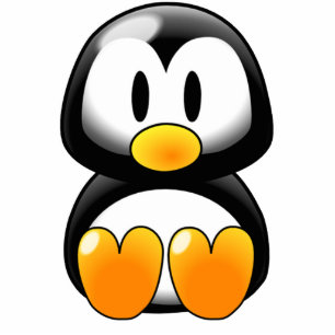 Cute Baby Penguin - Customizeable Standing Photo Sculpture