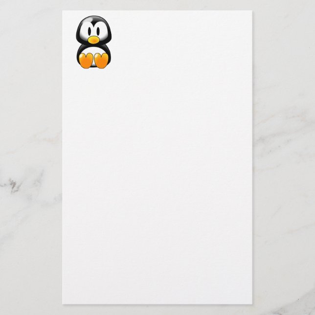 Cute Baby Penguin - Customizeable Stationery (Front)