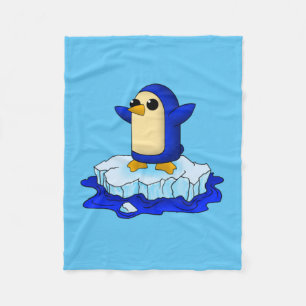 Cute baby penguin fleece blanket