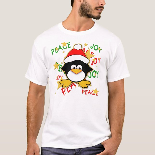 Cute Baby Penguin Holiday T shirt (Front)