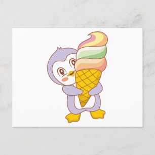 Cute baby penguin postcard