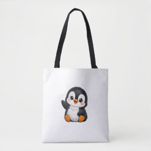 Cute Baby Penguin Waving Cartoon Character Kids Ka Tote Bag