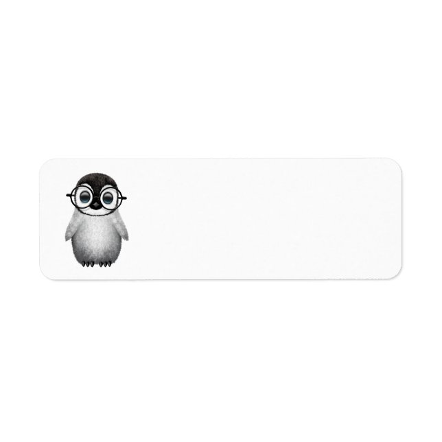 Cute Baby Penguin Wearing Eye Glasses (Front)