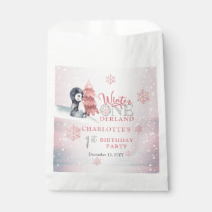 Cute Baby Penguin Winter ONEderland 1st Birthday C Favour Bags