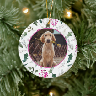 Cute Baby Pet First Christmas Photo Ornament