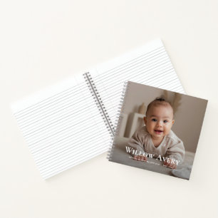 Cute Baby Photo First Year Milestones Memory Book