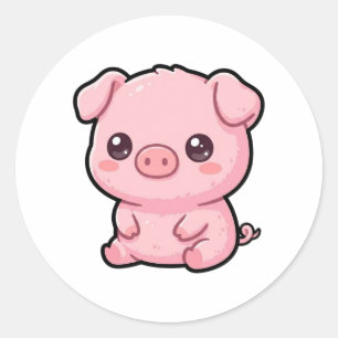 Cute Baby Pig Classic Sticker