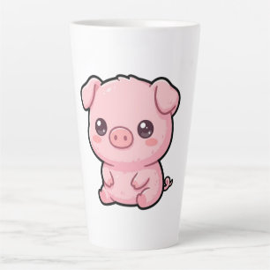 Cute Baby Pig Latte Mug