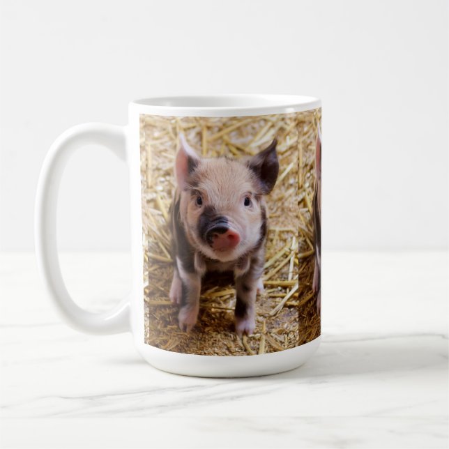 Cute Baby Piglet Farm Animal Pig Mug (Left)