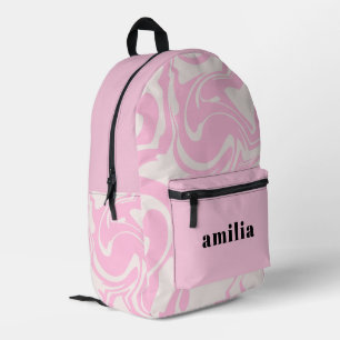 Cute Baby Pink Personalised Printed Backpack