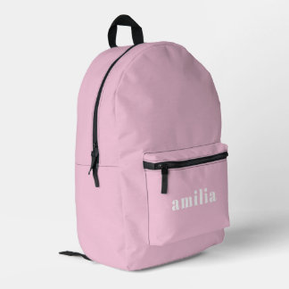 Cute Baby Pink Personalised Printed Backpack
