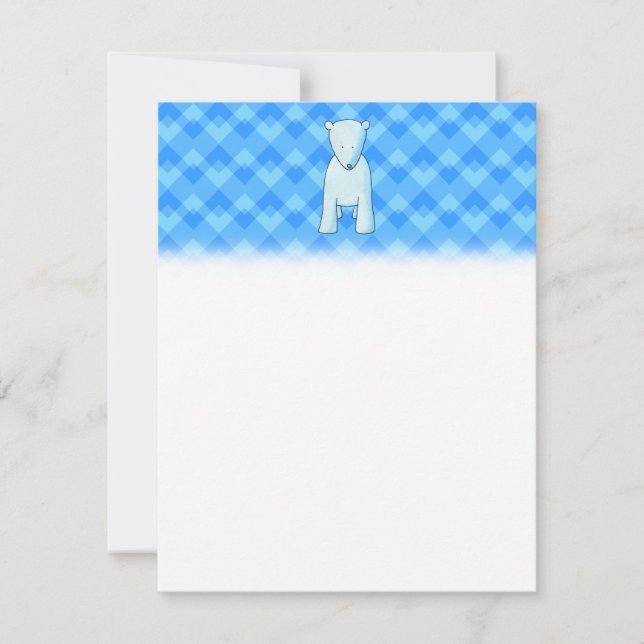 Cute baby polar bear. invitation (Front)