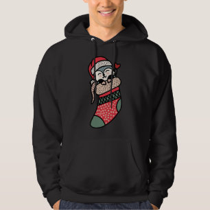 Cute Baby Possum In Christmas Sock Xmas Pajama Hoodie