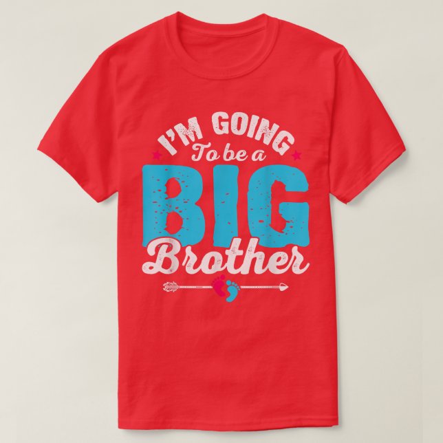 Cute Baby Pregnancy Promoted Big Bro Soon To Be Br T-Shirt (Design Front)
