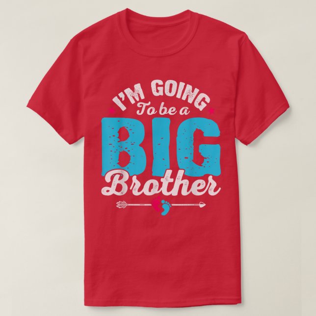 Cute Baby Pregnancy Promoted Big Bro Soon To Be Br T-Shirt (Design Front)